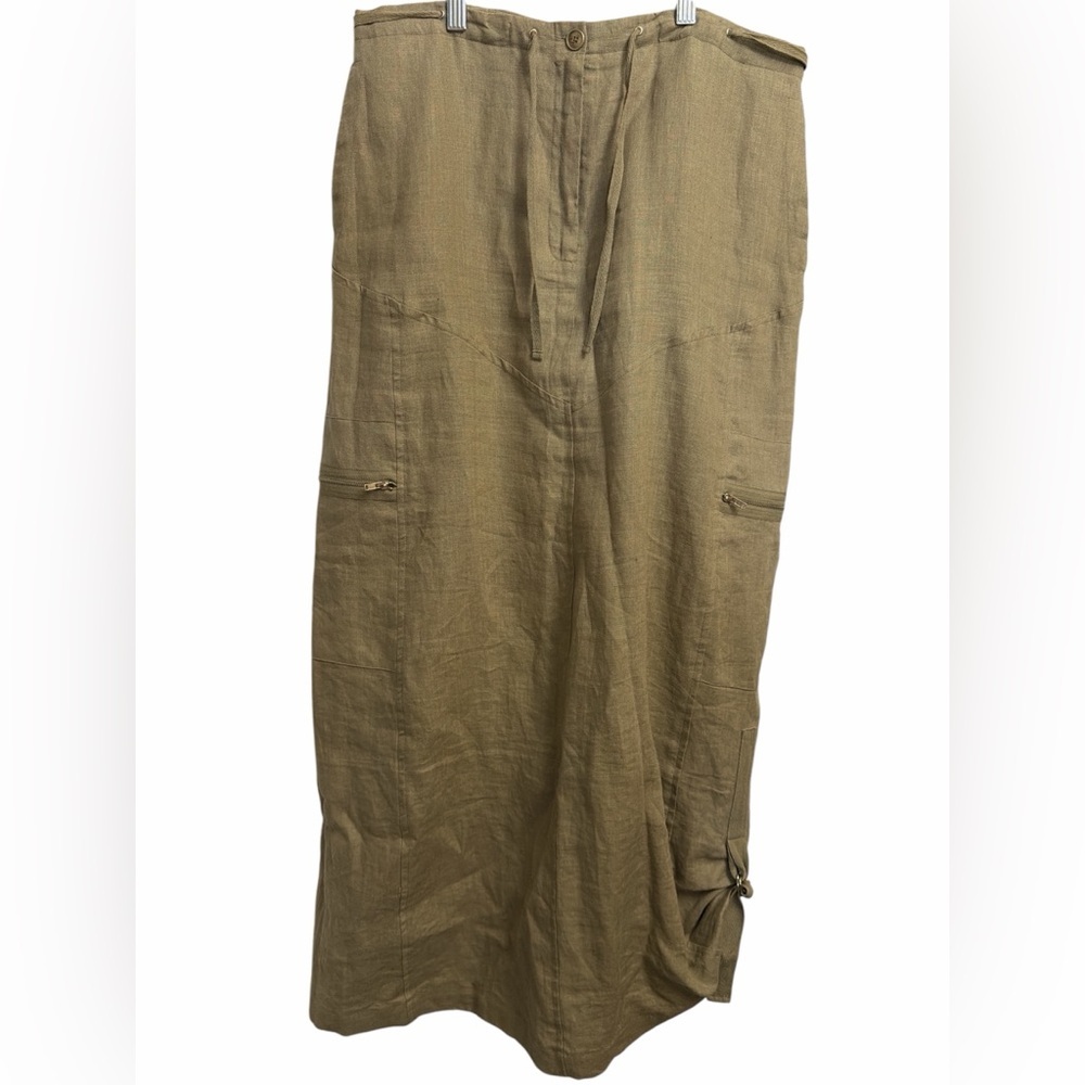 Elegant Vintage Tan Maxi Skirt